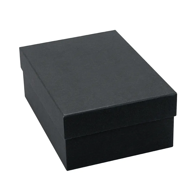 Large Rigid Cardboard Gift Box Matte Black Foam Padding - 6.5 x 9 in
