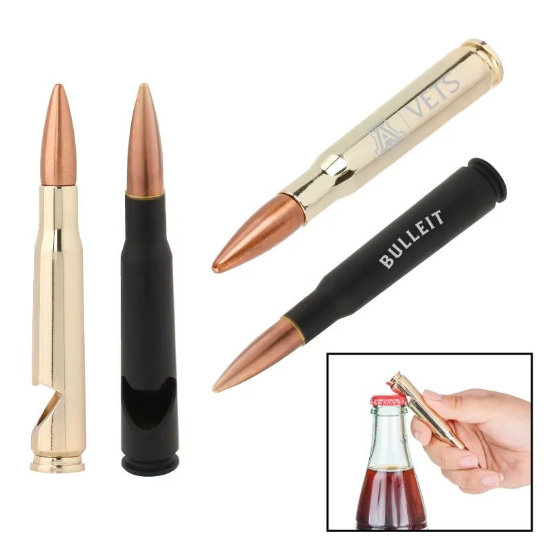 Bullet Bottle Opener 30 Caliber Stainless Steel - 4 x 0.5 in