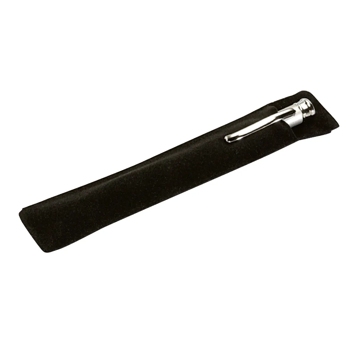 Pen Sleeve Pouch Black Velvet Single Holder - 6.25 x 1.125 in