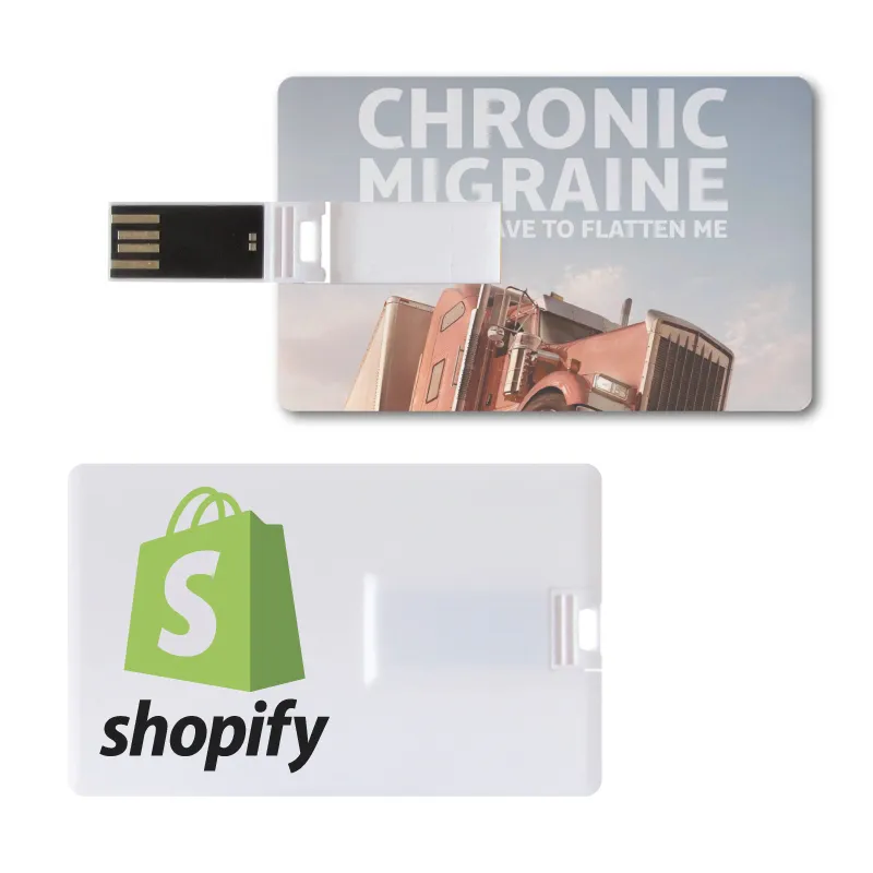 Custom USB Flash Drive Credit Card Style Swivel - 4GB