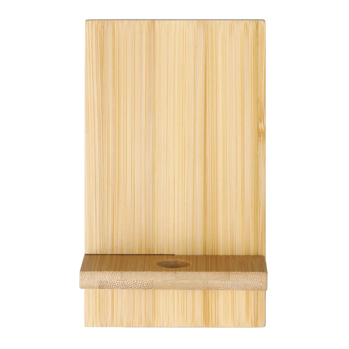 Phone Stand Bamboo Deluxe Cable Pass-Through - 3 x 3 x 5 in - product view 2