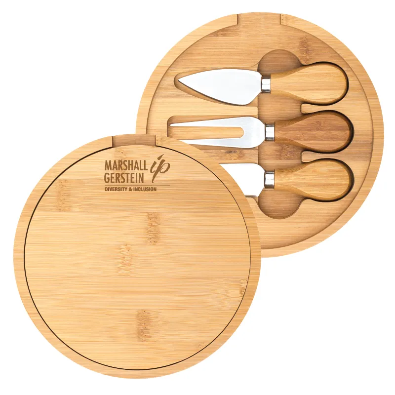 Harper Mini Bamboo Cheese Board Knife Set - product view 1