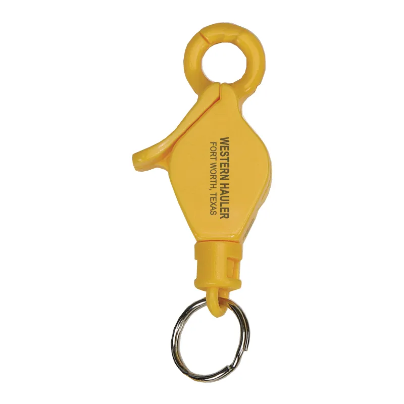 Lobster Clip Keychain Split Ring Plastic - 3.25 x 1.25 in