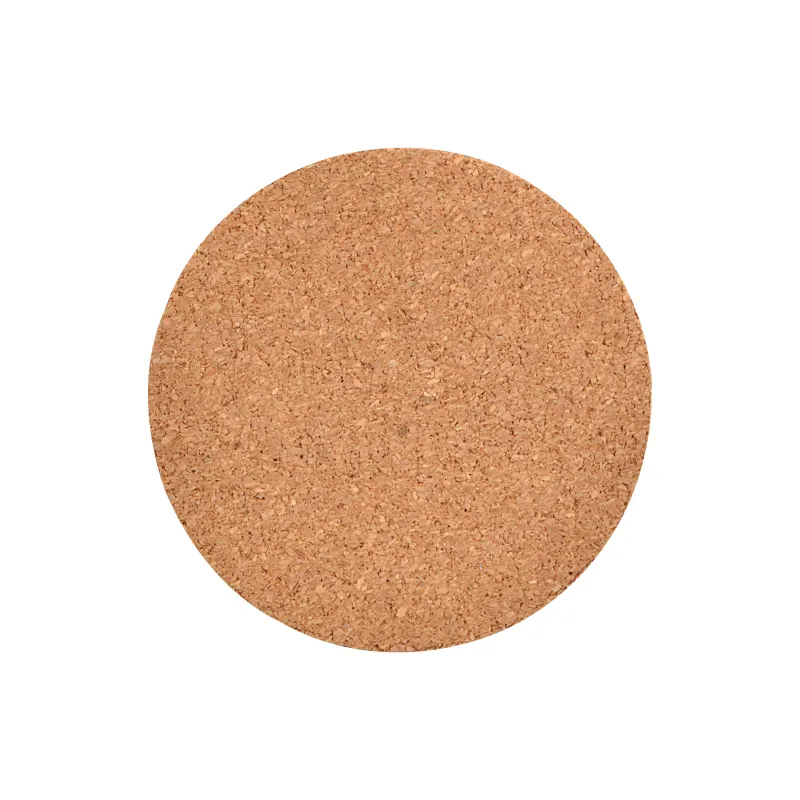 Round Cork Coaster Natural Finish - 3.5 in Dia - product view 2