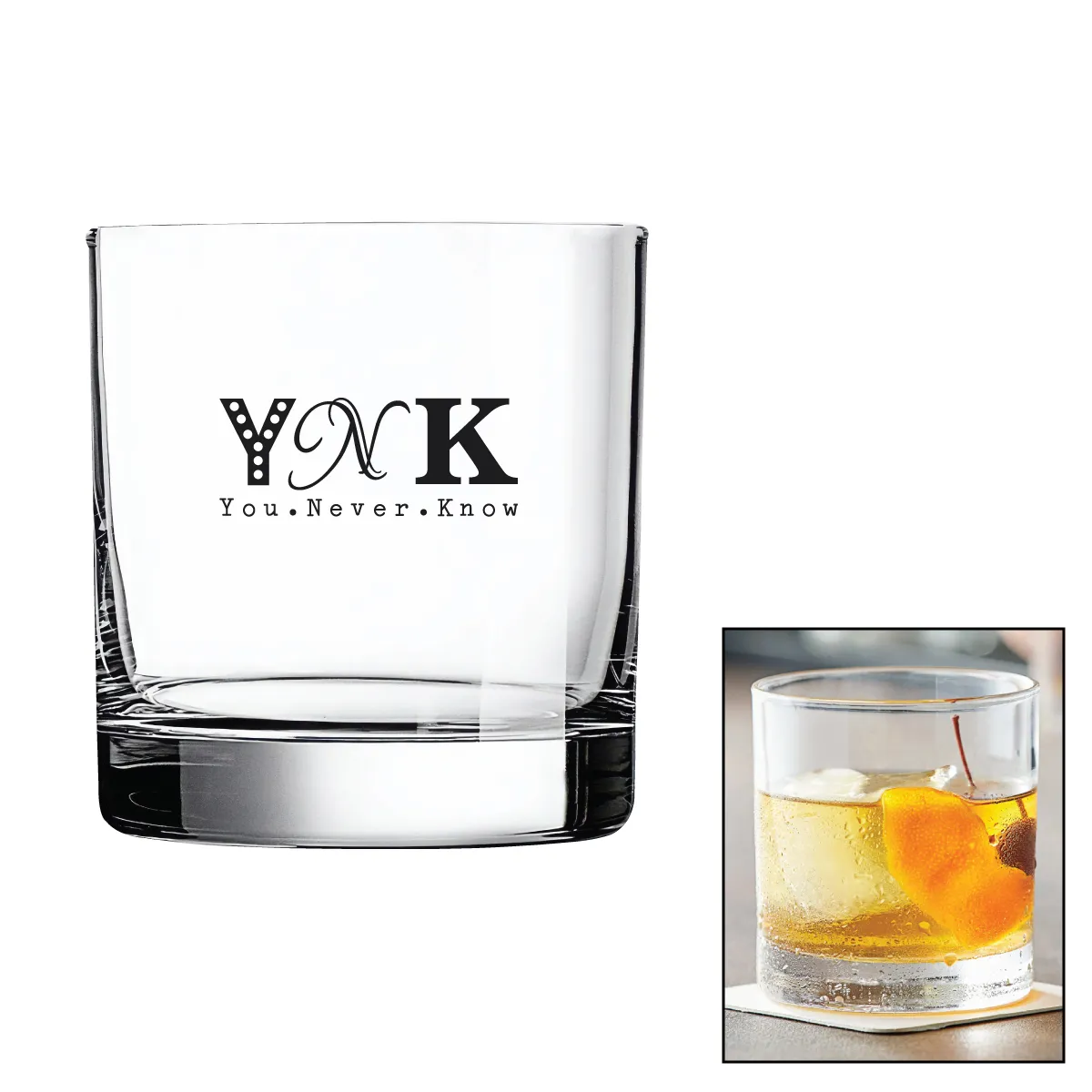 Whiskey Old Fashioned Glass Rocks Cocktail - 10.5 oz