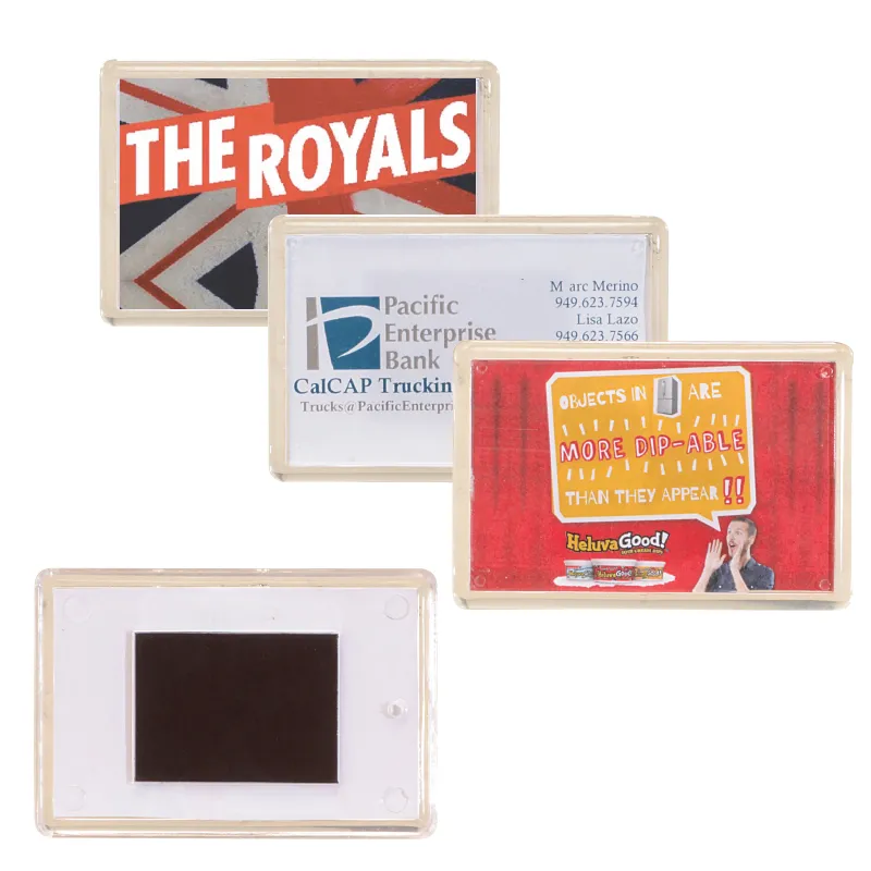 Custom Magnets Acrylic Case Full Color Insert - 2 x 3 in