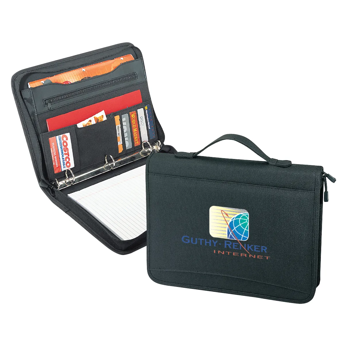 Zippered Binder Portfolio with Handle 3-Ring - 10 x 13 in