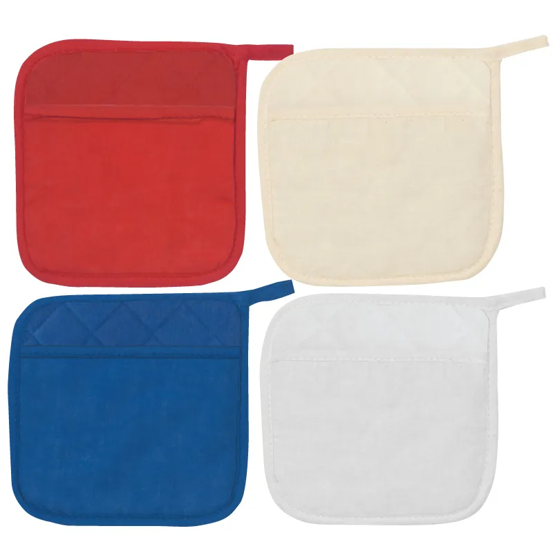 Quilted Cotton Pot Holder Heat Resistant - 6.5 x 6.5 in - product view 6