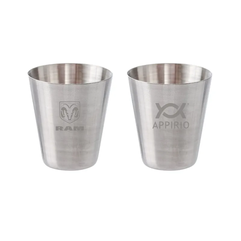 Mini Shot Glass Stainless Steel Brushed - 1 oz