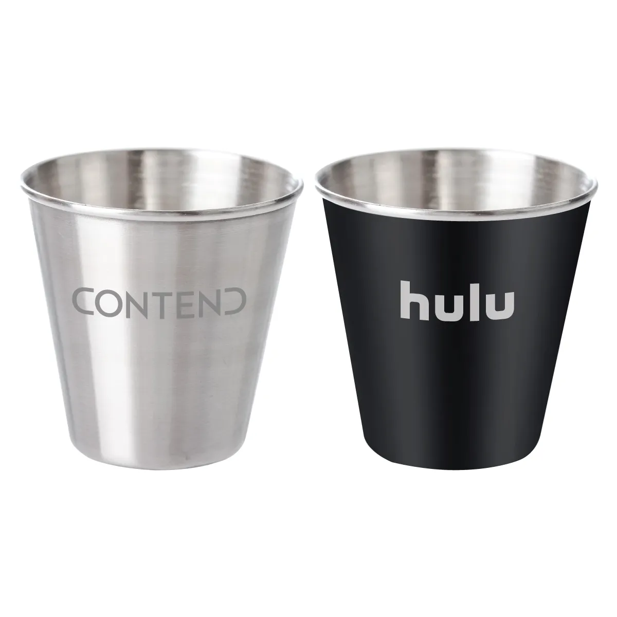 Stainless Steel Shot Glass Cup Brushed Stackable - 2 oz