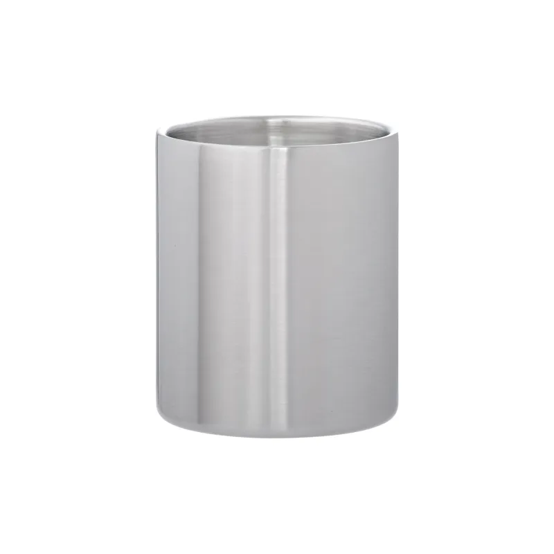 Whiskey Glass Steel Old Fashioned Brushed Finish - 10 oz - product view 2