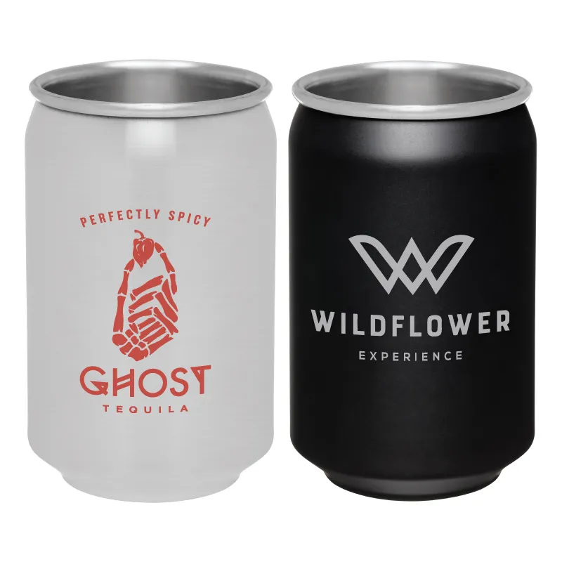 Can Shaped Cup Steel Vintage Bar Camping - 17 oz