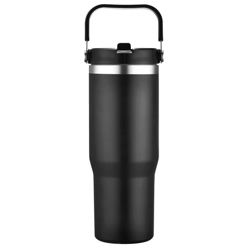 Vacuum Insulated Tumbler with Handle Powder Coat - 30 oz - product view 3