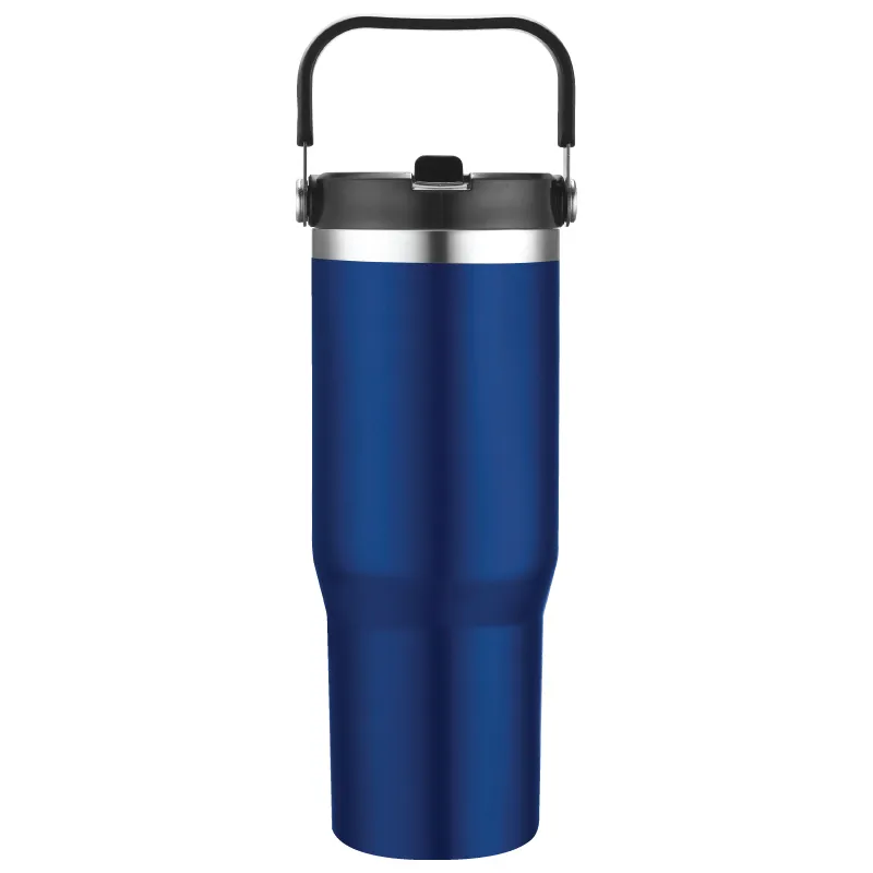 Vacuum Insulated Tumbler with Handle Powder Coat - 30 oz - product view 4