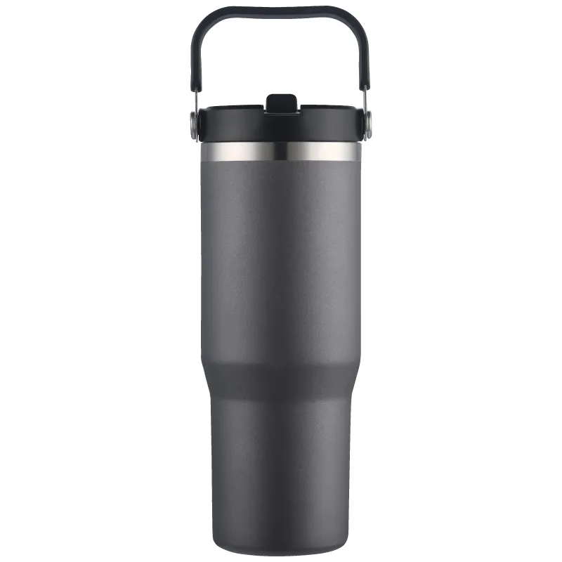 Vacuum Insulated Tumbler with Handle Powder Coat - 30 oz - product view 6