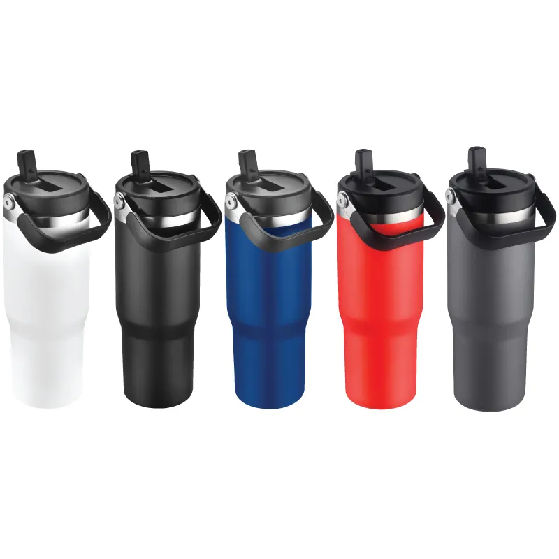 Vacuum Insulated Tumbler with Handle Powder Coat - 30 oz - product view 8