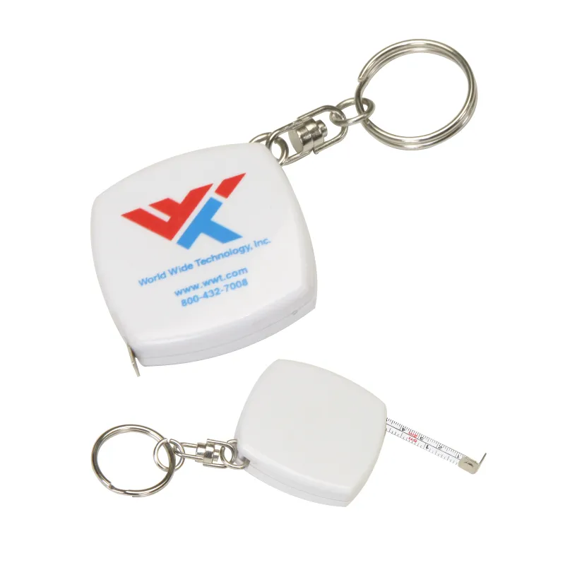 Mini Tape Measure Keyring Retractable Dual Scale - 6 ft