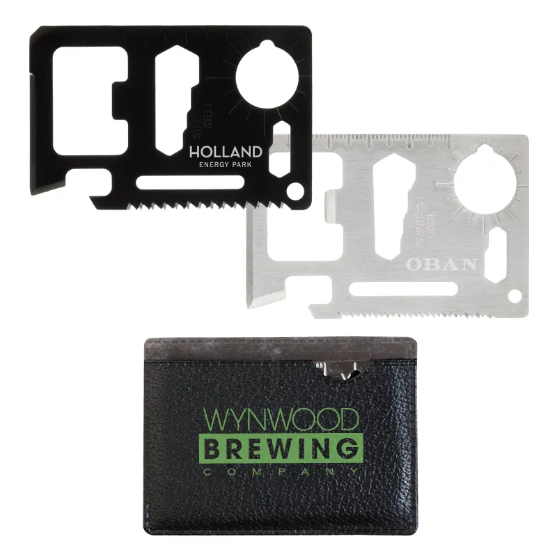 Survival Pocket Tool Card 11 Function Stainless - Credit Size