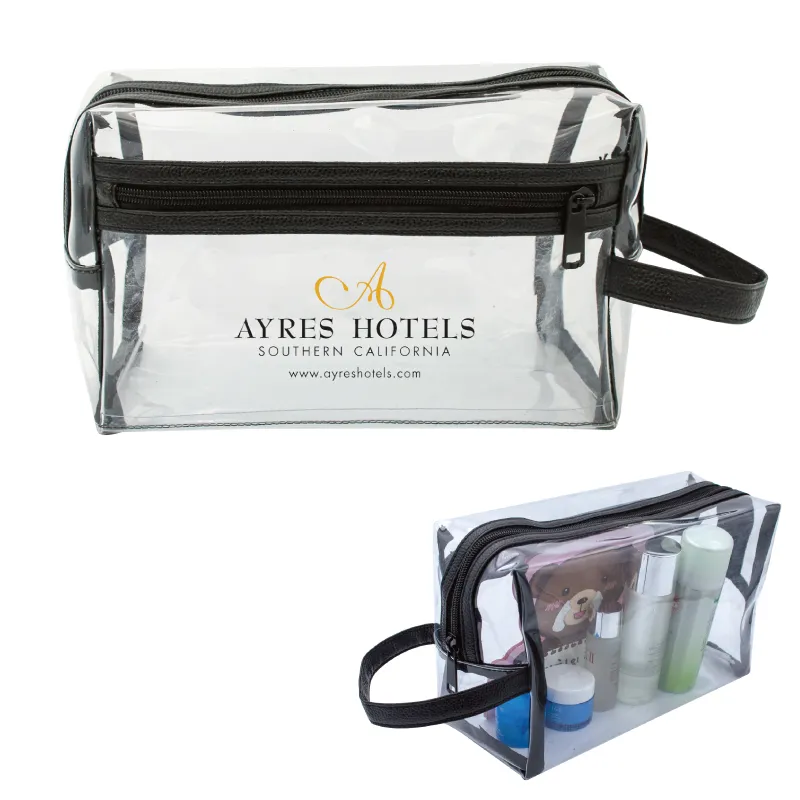 Clear Travel Toiletry Kit PVC Stadium Approved - 10 x 6 in