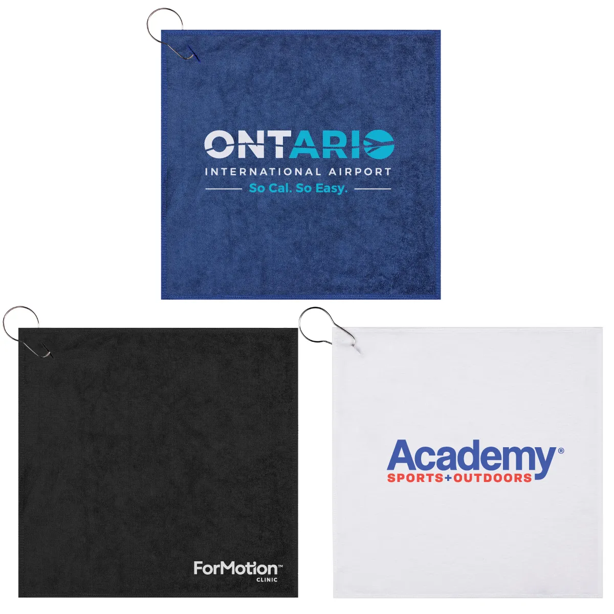 Golf Towel Recycled RPET 300 GSM with Clip - 12.25 in