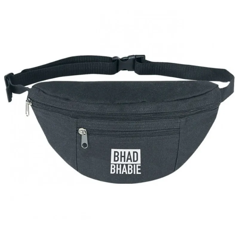 Large Fanny Pack Double Zipper 600D Polyester - 12 x 6 x 3 in