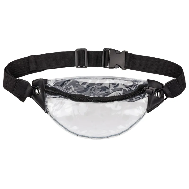 Transparent Fanny Pack Hidden Compartment PVC - 14 x 5.5 x 4 in - product view 3