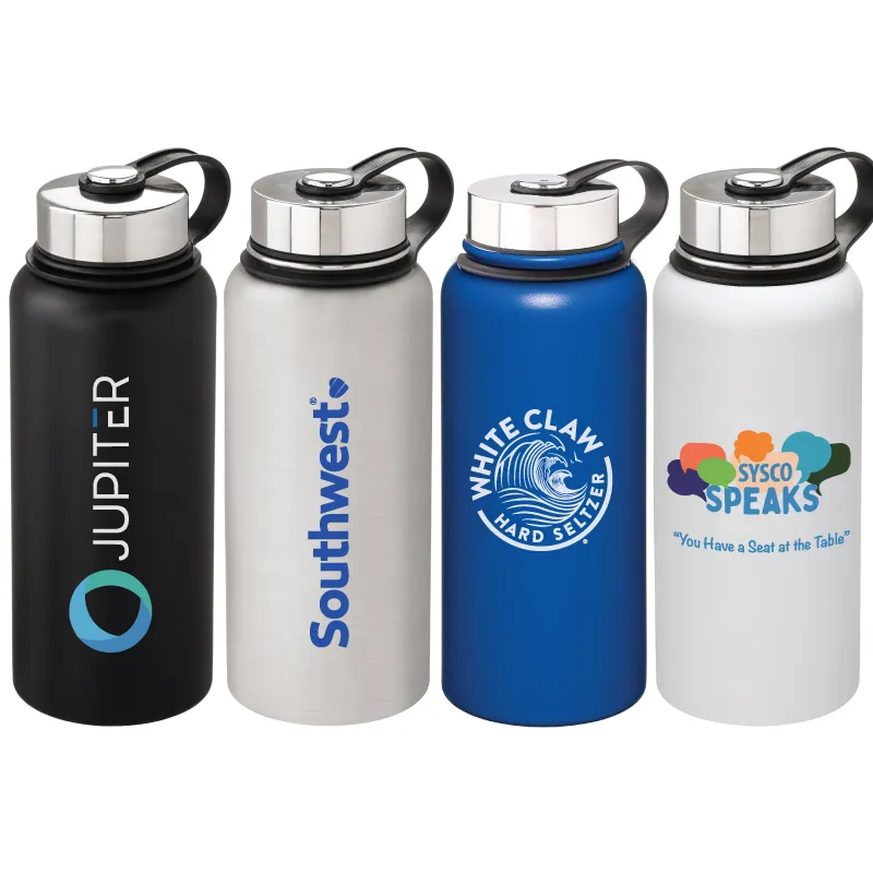 Insulated Water Bottle Vacuum Steel Loop Handle - 32 oz