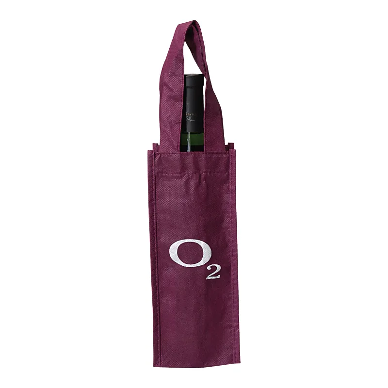 Polypropylene Single Wine Bottle Tote Bag - promotional product with custom logo