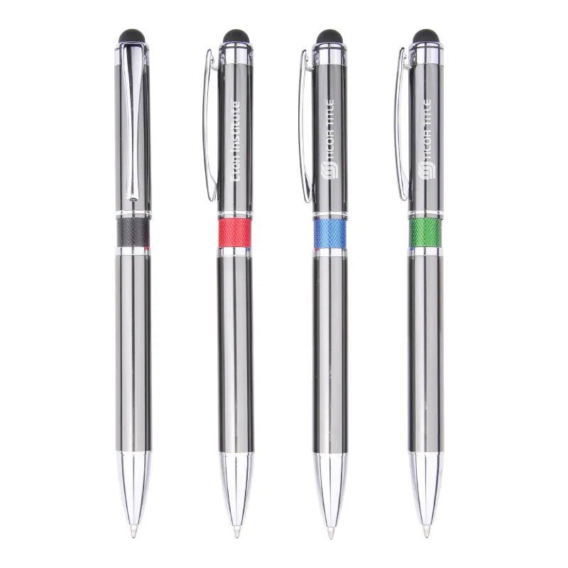 Click Action Stylus Pen Aluminum Laser Engraved - 5.75 in