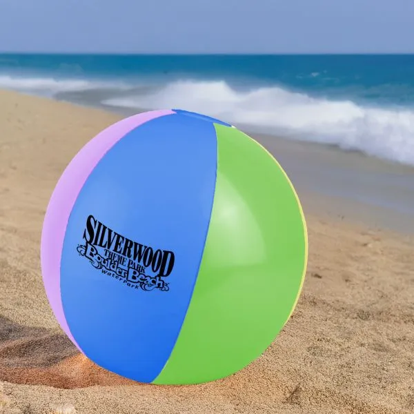 Features

- Constructed of PVC
- Two-tone16" inflatable beach ball - product view 1