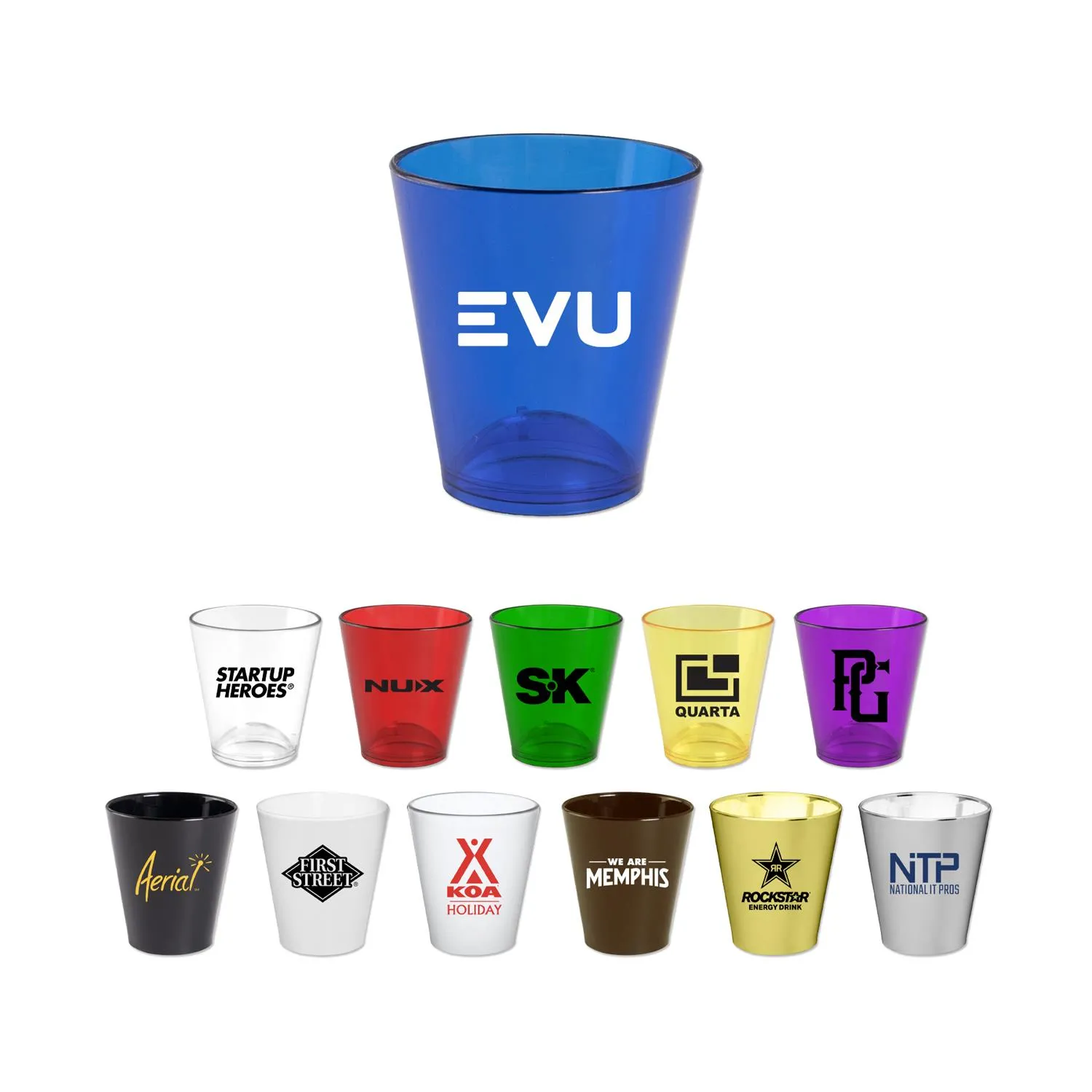 Plastic Shot Glass Standard Style Polystyrene - 1.5 oz