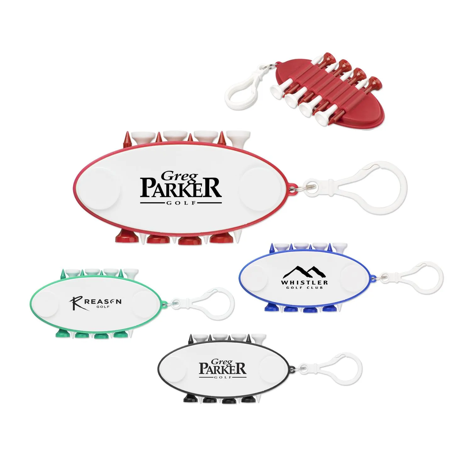 Golf Tee Set Keychain with Ball Markers - 10 Piece