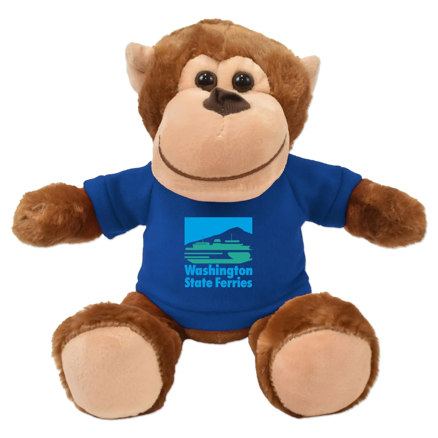 Plush Monkey Milo Brown Soft Cuddly Polyester - 11 in - product view 3