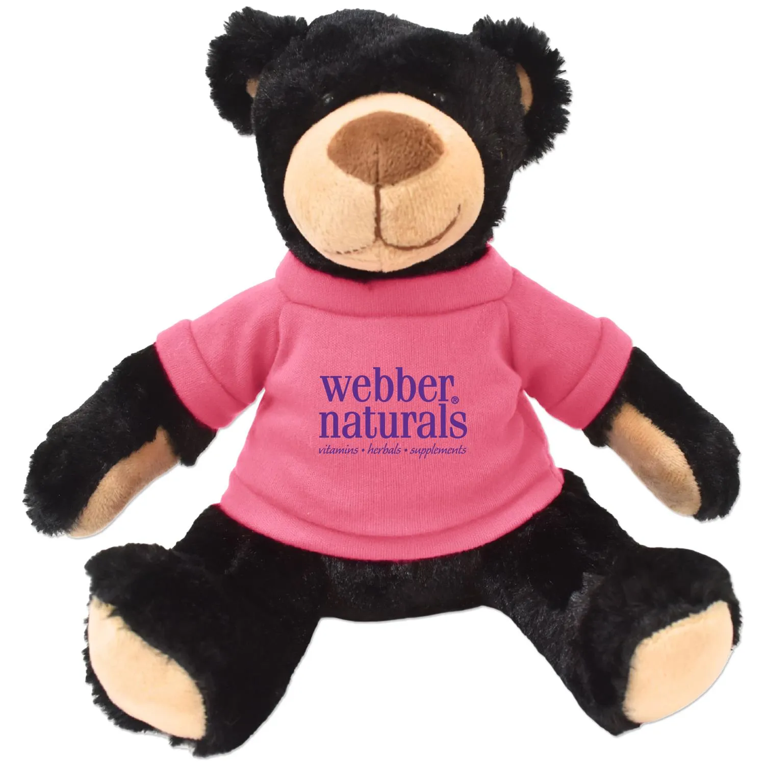 Plush Bear Rufus Black Huggable Soft Polyester - 11 in - product view 8