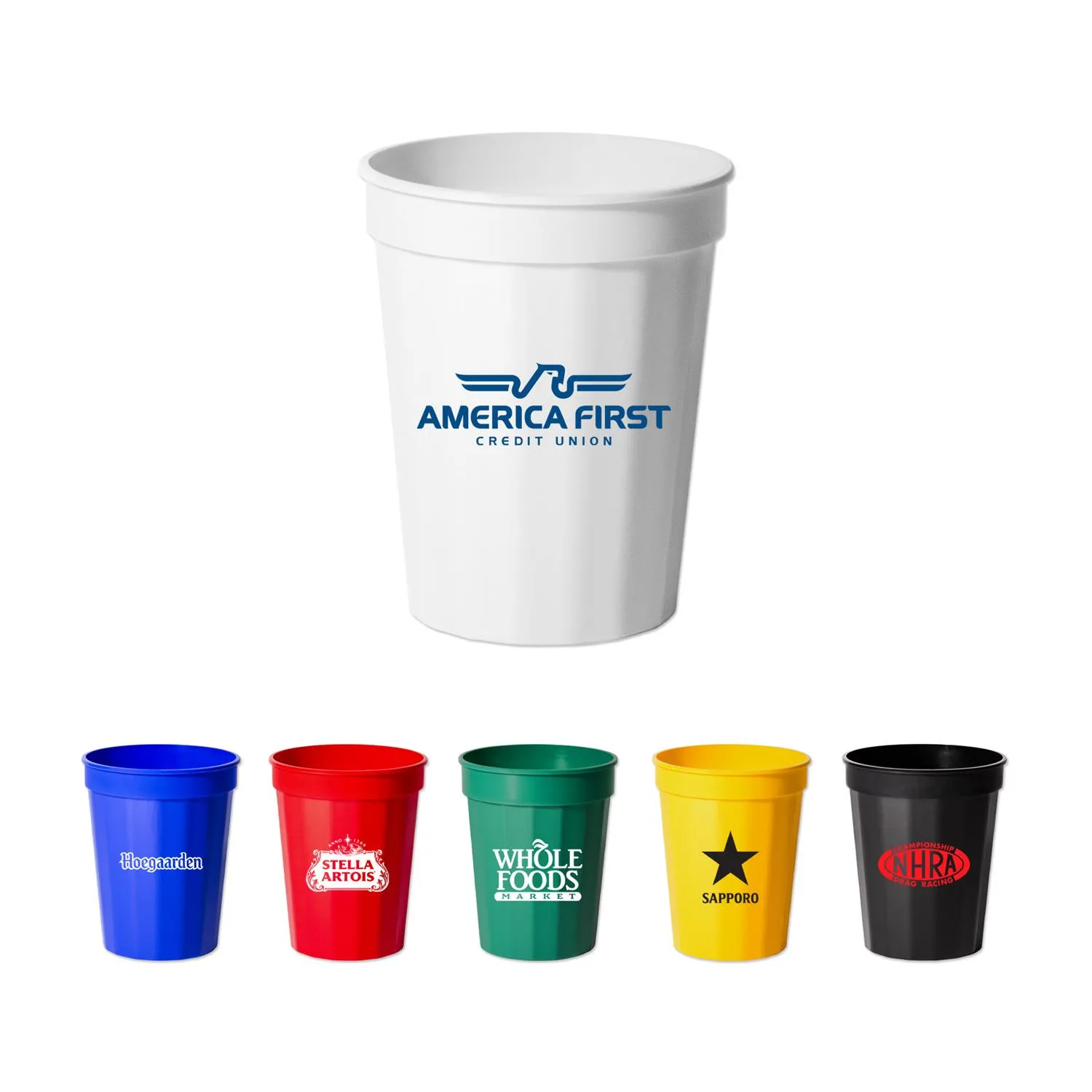 Stadium Cup Ribbed Polypropylene Keepsake - 16 oz
