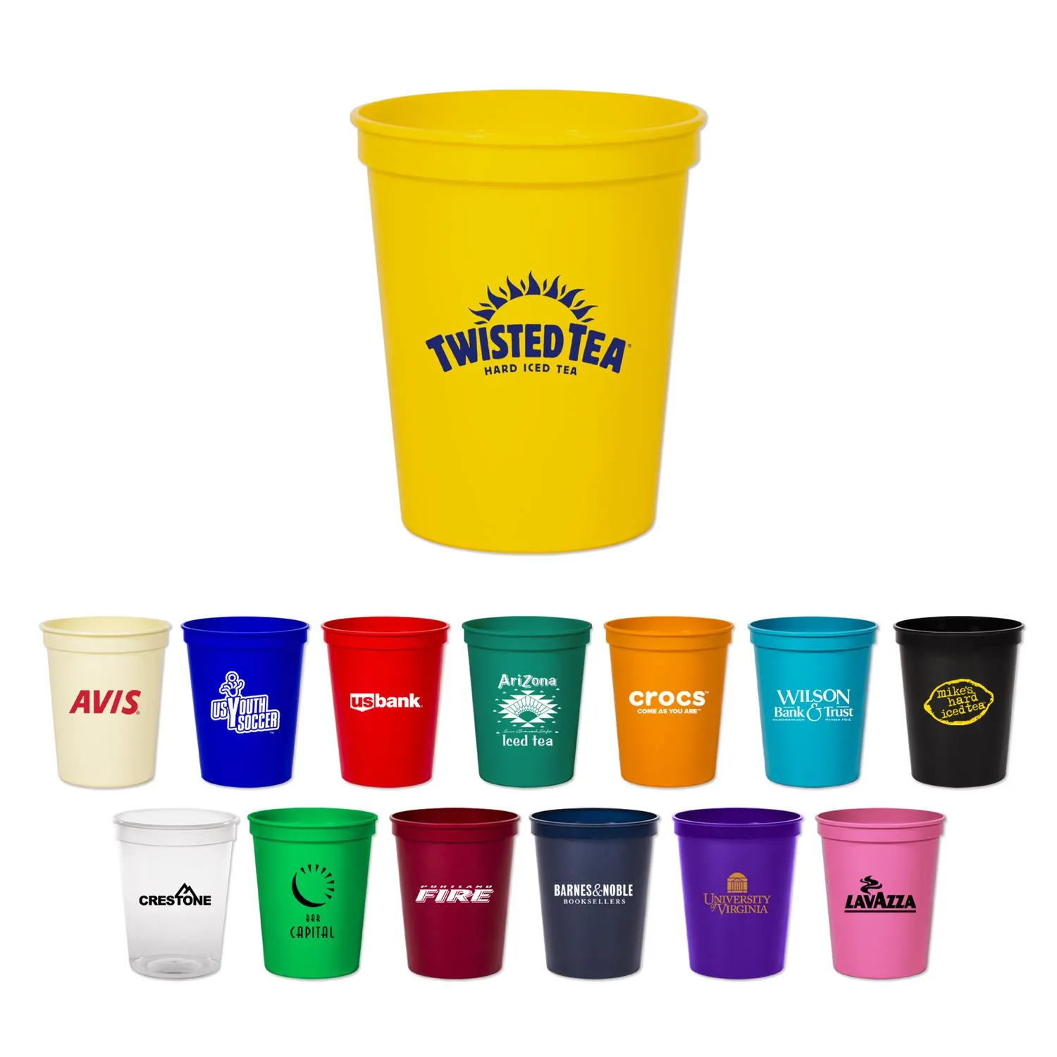 Stadium Cup Smooth Colored Polypropylene - 16 oz