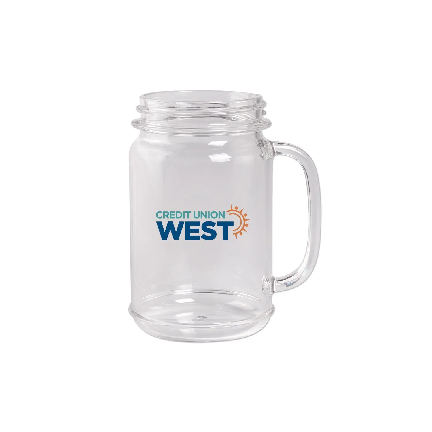 Mason Jar Mug Plastic with Handle Acrylic - 16 oz