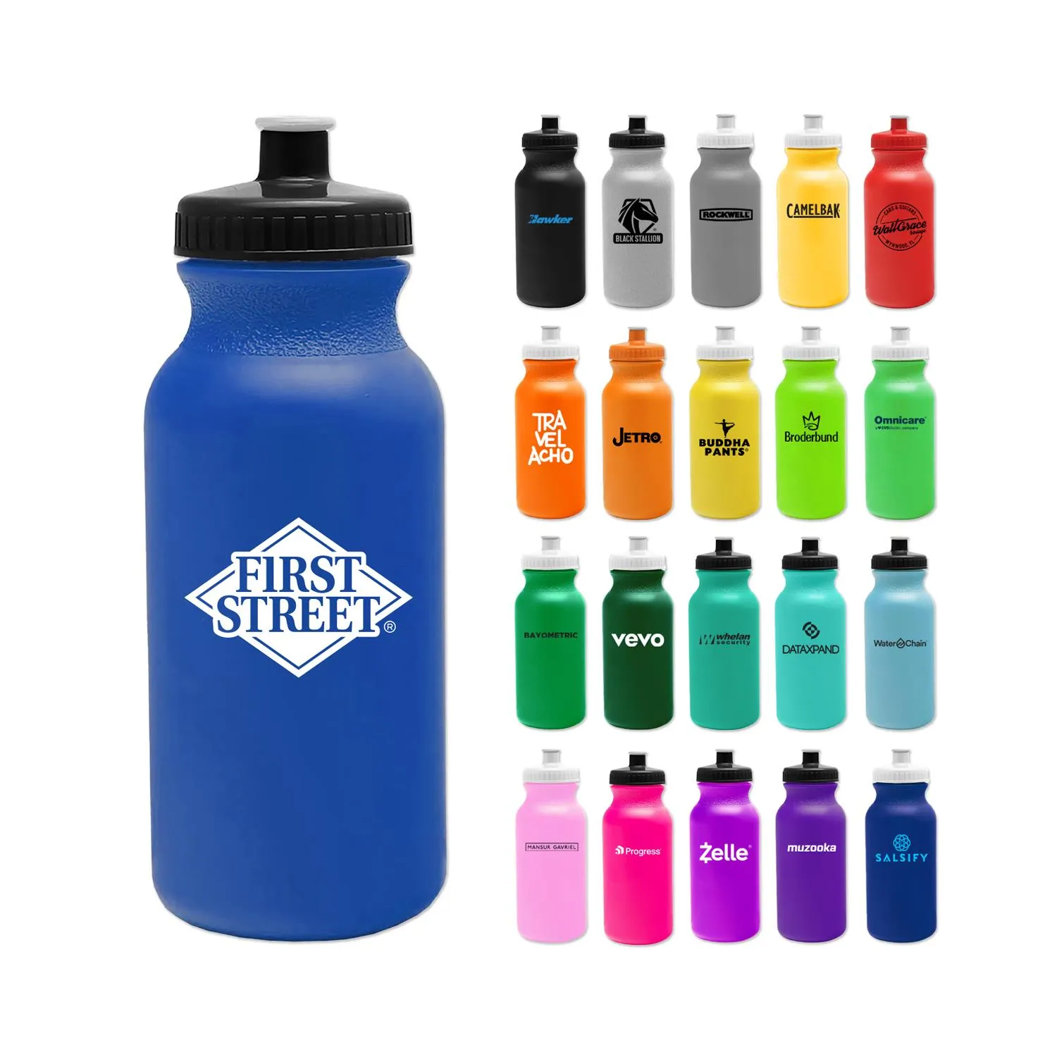 Fitness Water Bottle BPA Free Recycled Plastic - 20 oz