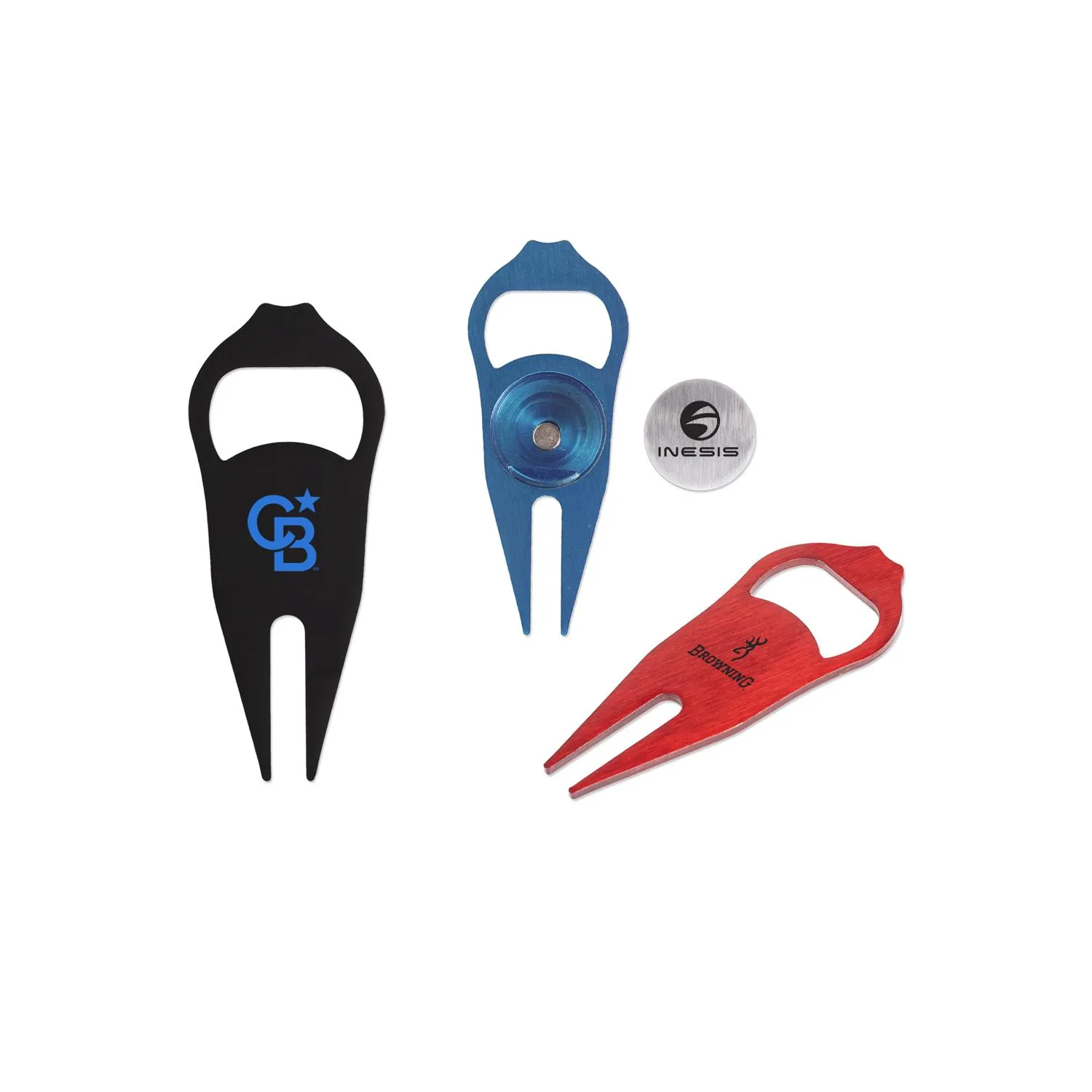 Golf Divot Tool with Bottle Opener Magnetic Ball Marker