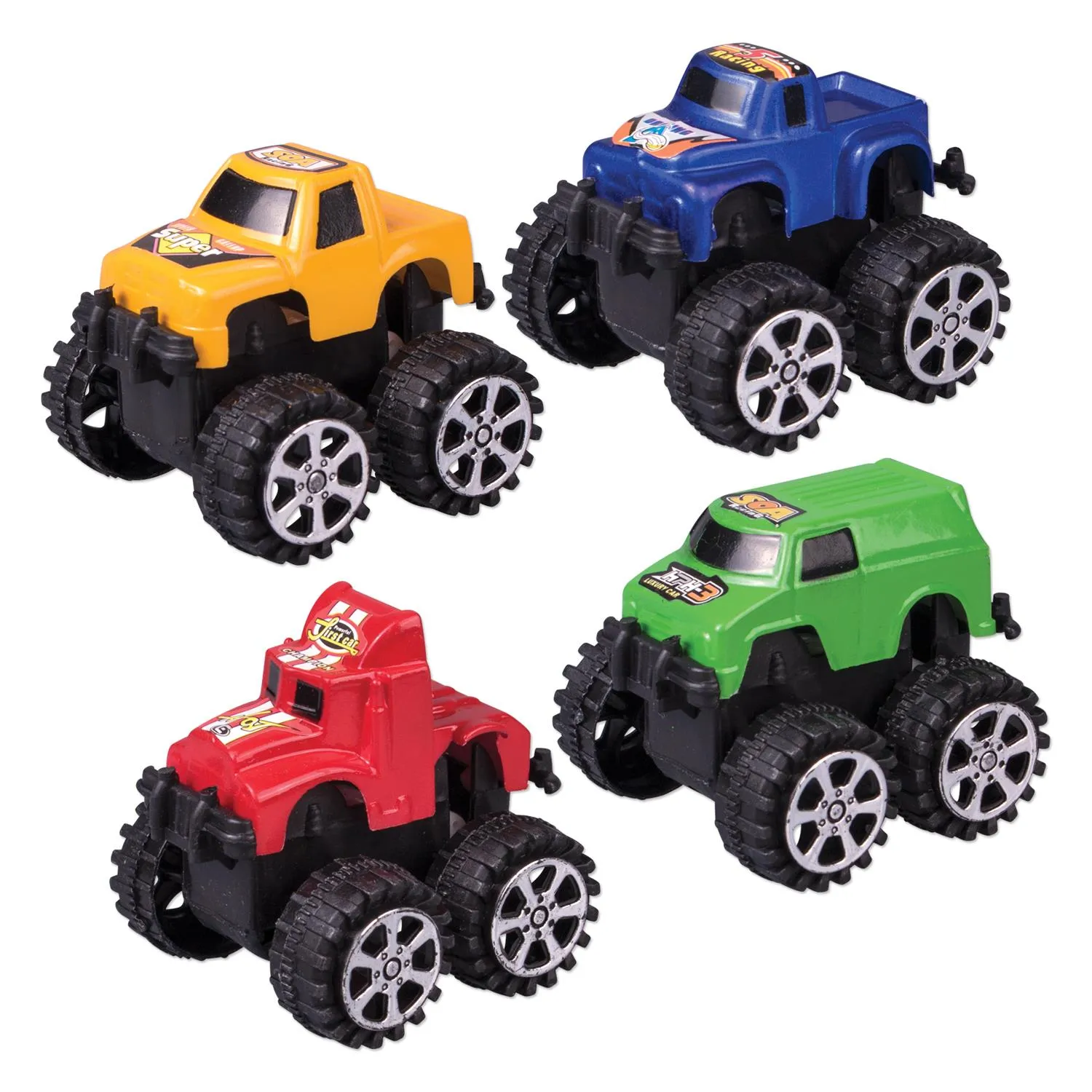 Monster Truck Toy Colorful Big Tires Small Body - 3 in