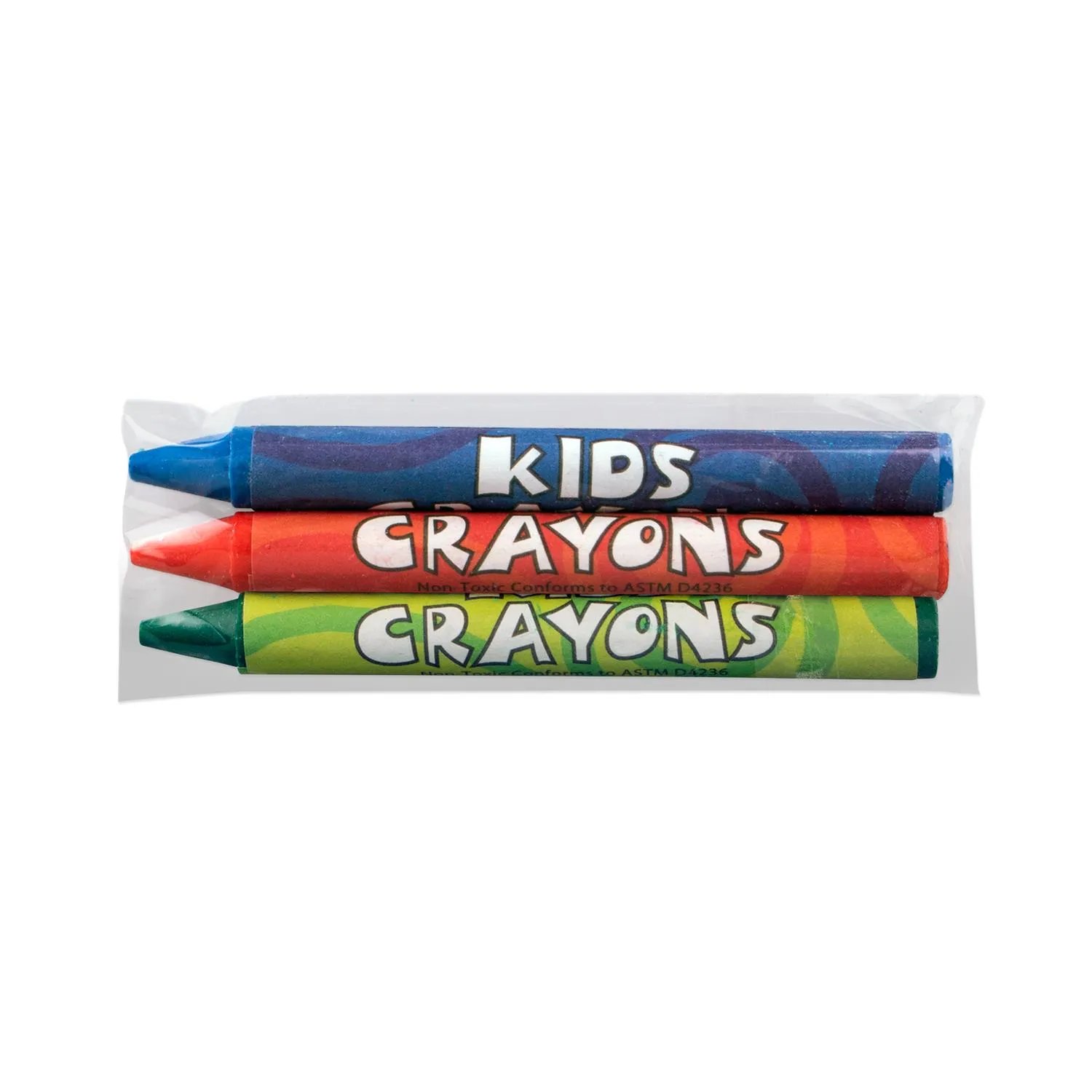 Crayon Pack 3-Count Cello Wrapped Blank Art Supplies