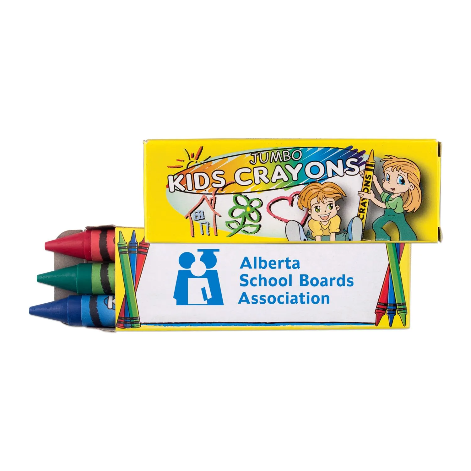 Jumbo Crayon Pack 3-Count Blue Red Green Wax Crayons