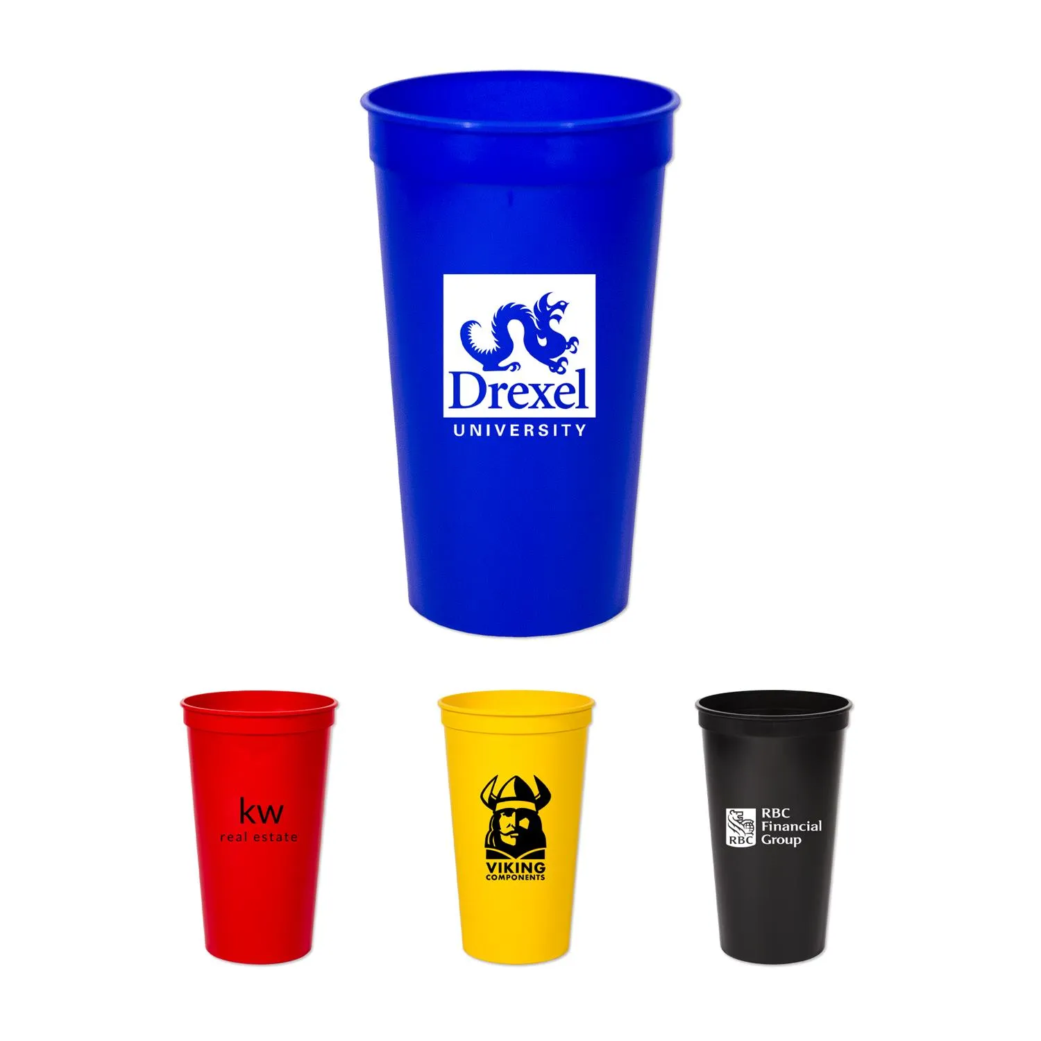 Stadium Cup Smooth Colored Polypropylene - 32 oz