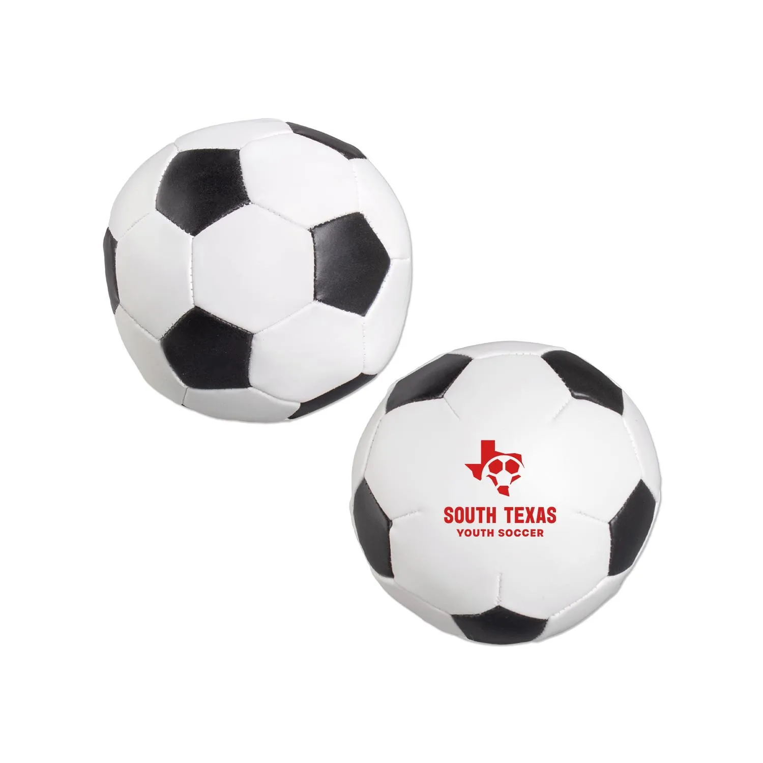 Stuffed Soccer Ball Vinyl Kids Toy Custom Imprint - 4 in