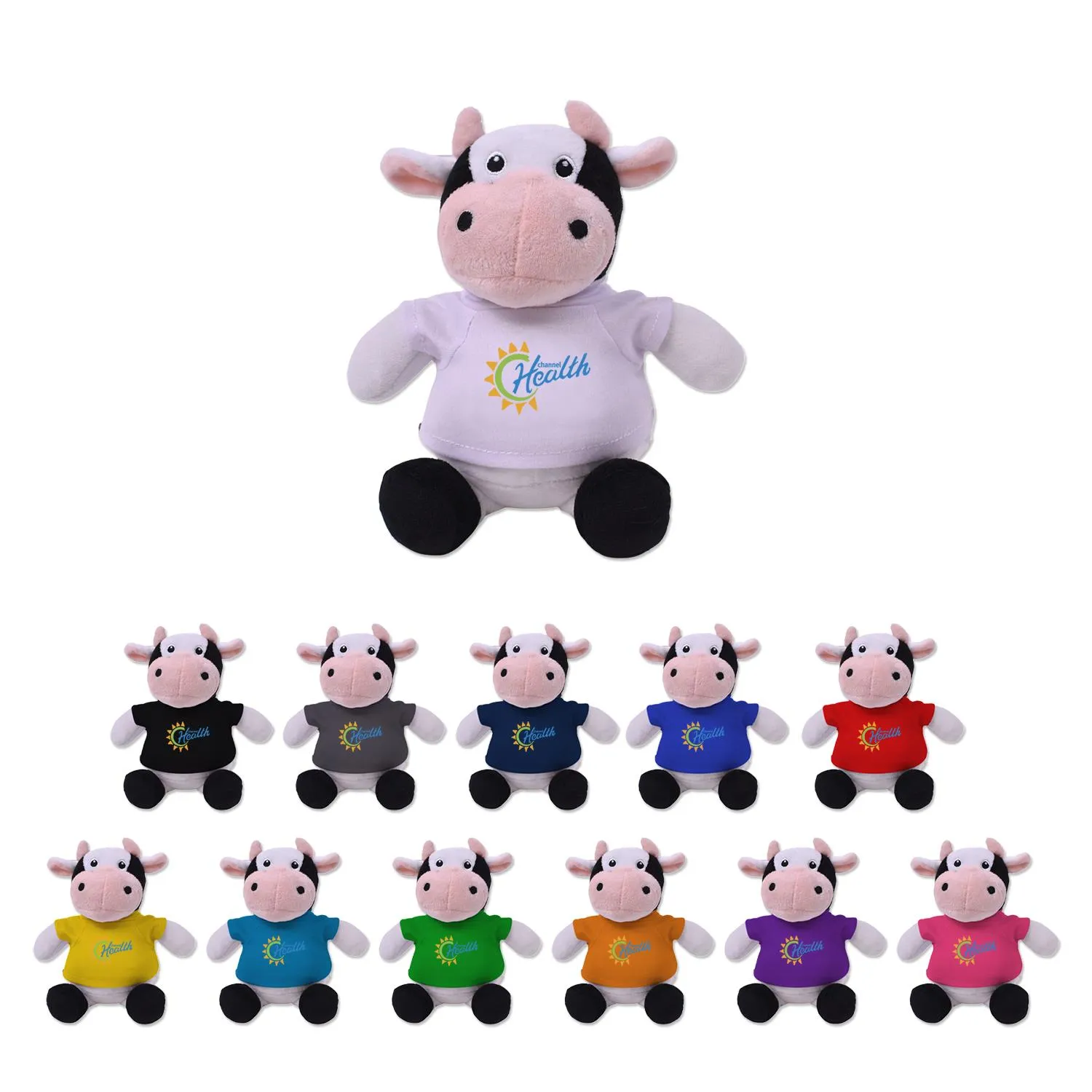 Casey Cow Plush Toy Recycled Polyester Soft - 6 in
