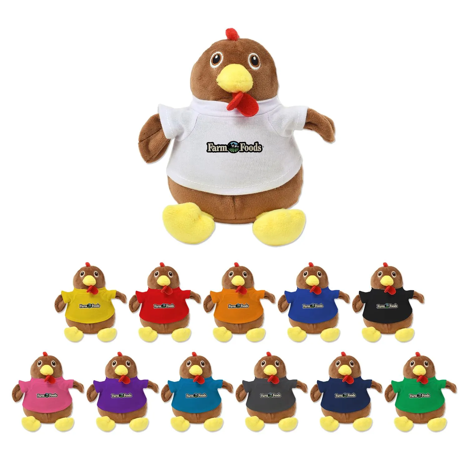 Chandler Chicken Plush Eco-Friendly Sitting - 6 in