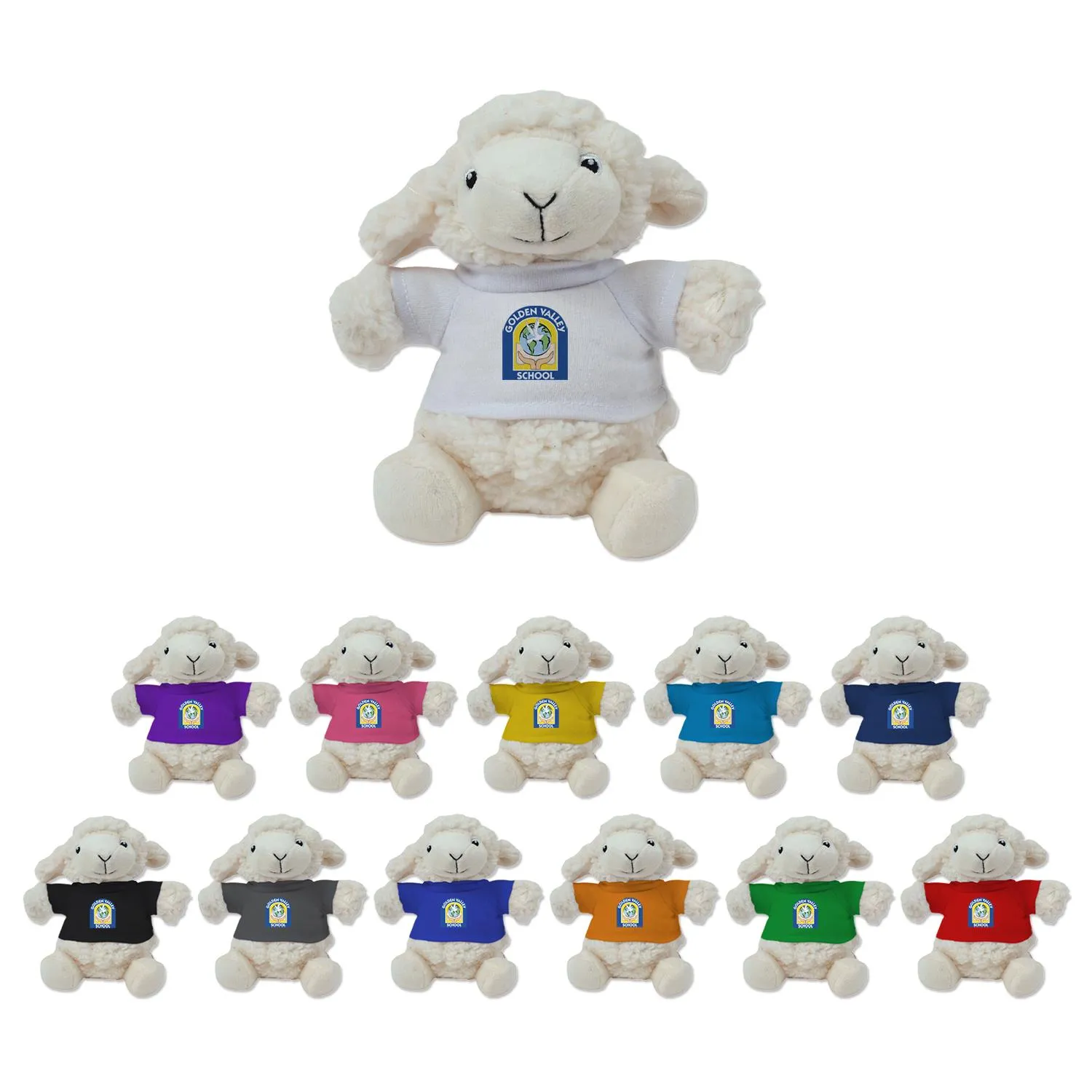 Lamb Plush Toy Eco-Friendly Recycled Polyester - 6 in