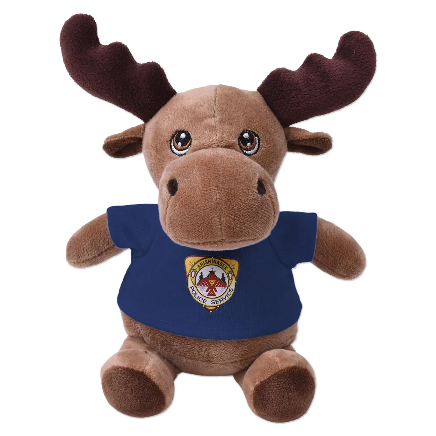 Moose Plush Toy Eco-Friendly Recycled Polyester - 6 in - product view 6
