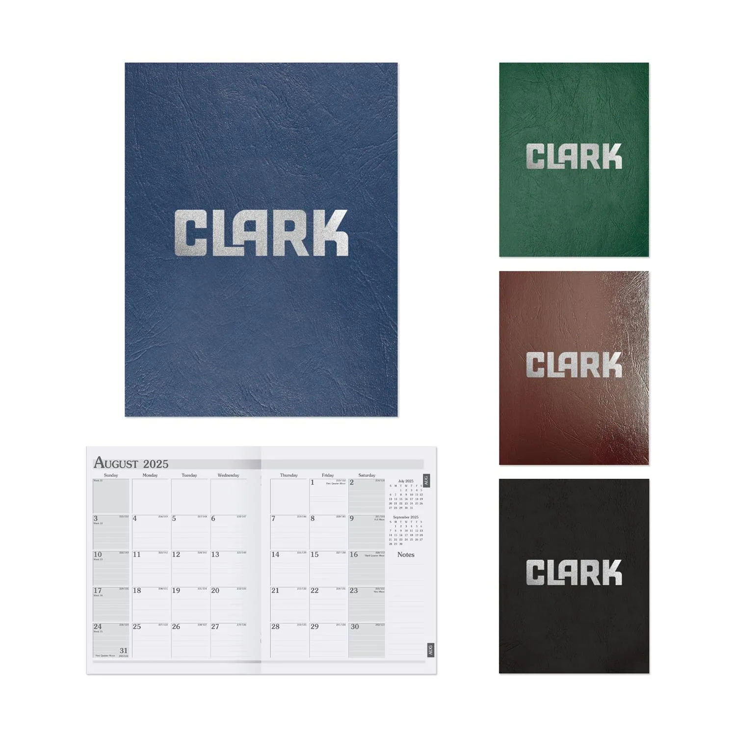 Academic Monthly Calendar Leatherette Cover 14 Months