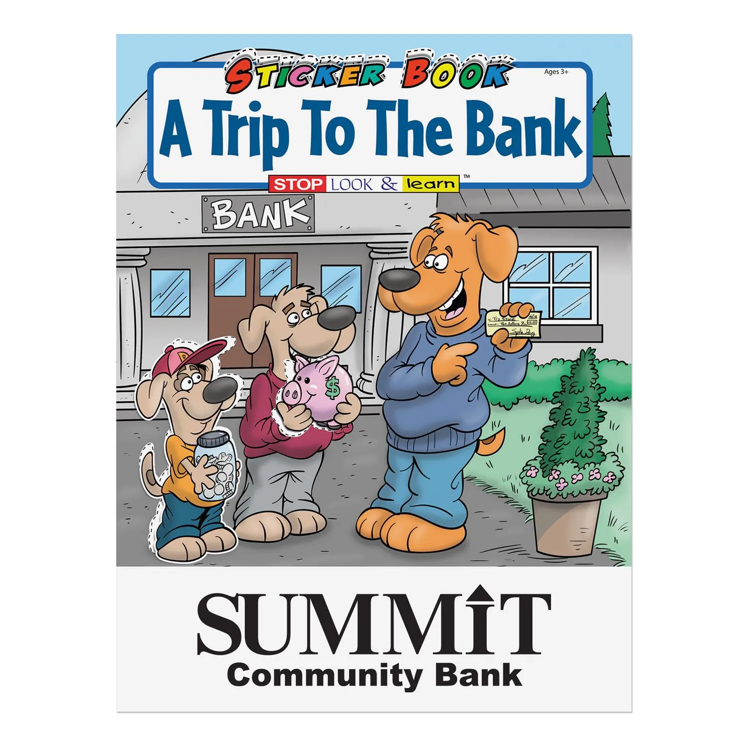Bank Visit Stickers Book Educational Custom Cover
